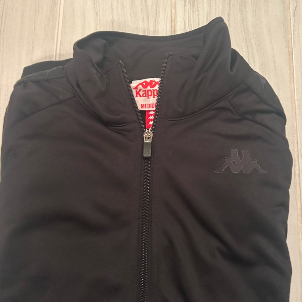 Kappa Black Jacket with Logo